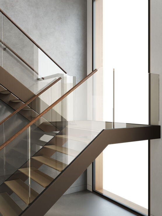  Escalier de Bureaux, configuration instantanée - Escalier en métal