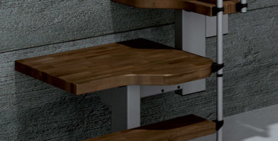  Escalier droit avec rampe pour espaces réduits | Mini Plus - Escalier en bois