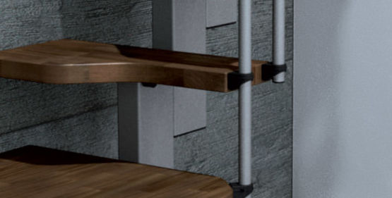 Escalier droit avec rampe pour espaces réduits | Mini Plus - produit présenté par RINTAL - VALEF