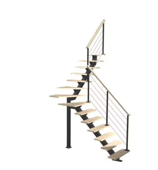 Escalier Elliot quart tournant intermédiaire rampe Cubik câbles | LAPEYRE SERVICES