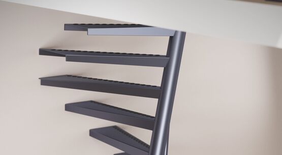  Escalier en colimaçon sur mesure pour petits espaces | 1m2™ Urban Vertigo - Escalier en métal