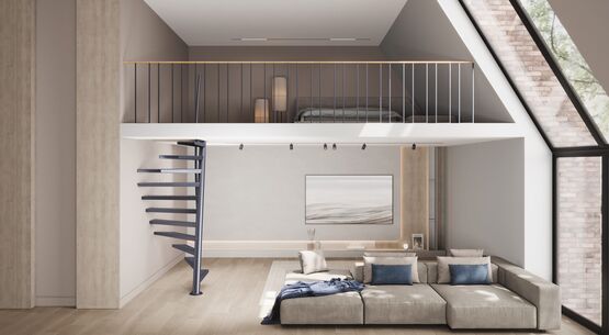 Escalier en colimaçon sur mesure pour petits espaces | 1m2™ Urban Vertigo - produit présenté par EESTAIRS