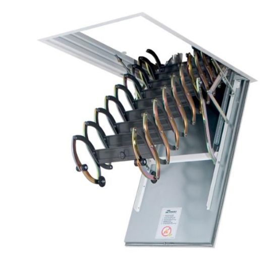  Escalier escamotable avec échelle en ciseaux, coupe-feu 60 min | LSF FAKRO - Escalier en métal