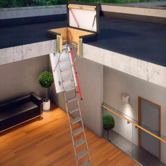  Escalier escamotable avec échelle métallique | LML  - Escalier en métal