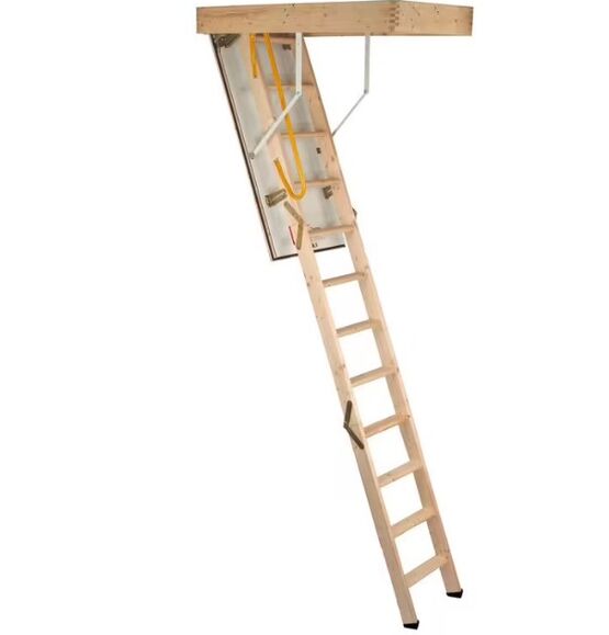 Escalier Escamotable bois isolant plus avec rampe | LAPEYRE SERVICES