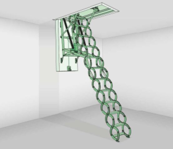  Escalier escamotable électrique LET – Confort, isolation et design moderne - Escalier en métal