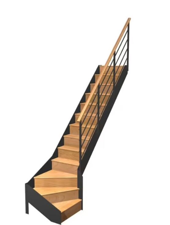 Escalier Esteban Bois Métal Quart Tournant Bas | LAPEYRE SERVICES