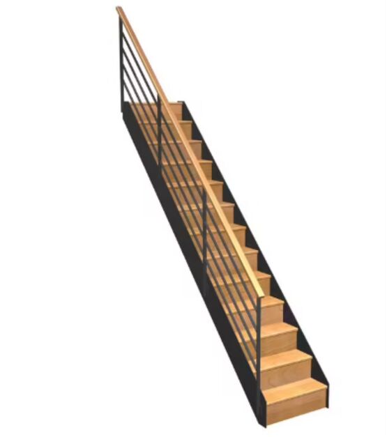 Escalier Esteban droit rampe Fera main bois | Esteban par LAPEYRE SERVICES