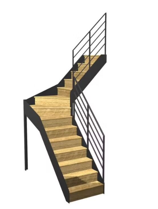 Escalier Esteban quart tournant intermédiaire rampe Fera | LAPEYRE SERVICES