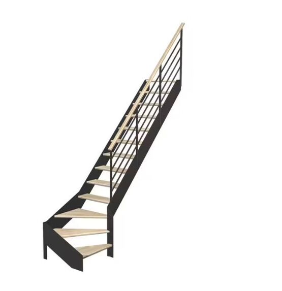 Escalier Estelle quart-tournant bas rampe Fera main bois | LAPEYRE SERVICES