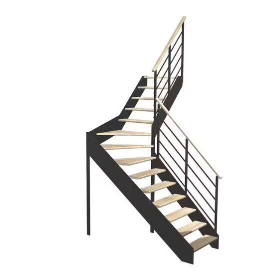 Escalier Estelle quart-tournant intermédiaire rampe Eva | LAPEYRE SERVICES