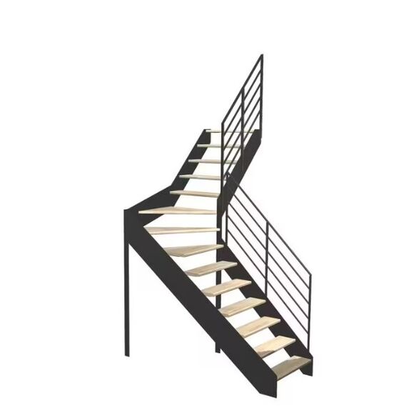 Escalier Estelle quart-tournant intermédiaire rampe Fera | LAPEYRE SERVICES