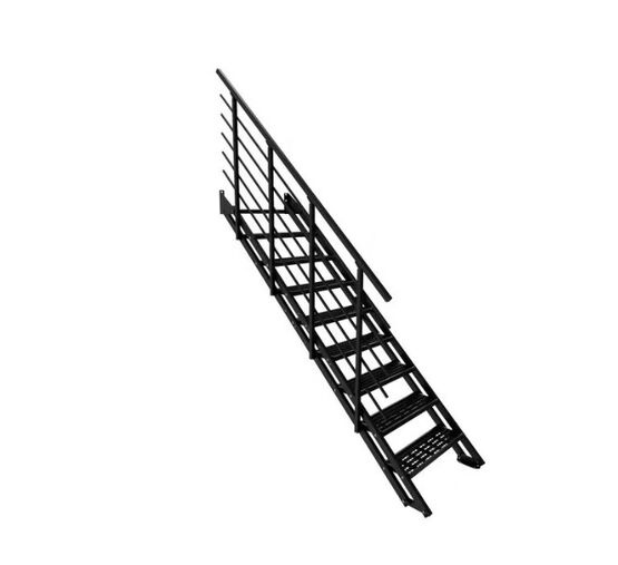 Escalier extérieur NEW YORK 2 droit 8 à 10 marches Métal Caillebotis | LAPEYRE SERVICES