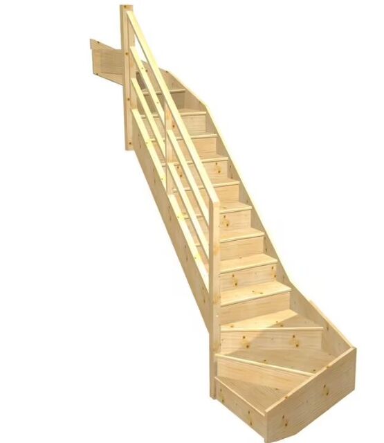 Escalier Faubourg double quart tournant haut &amp; bas rampe Eden | LAPEYRE SERVICES
