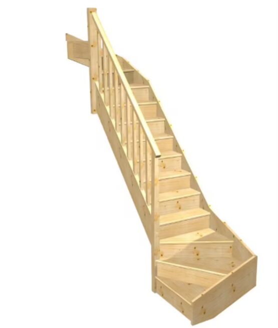 Escalier Faubourg double quart tournant haut &amp; bas rampe Idéale | LAPEYRE SERVICES
