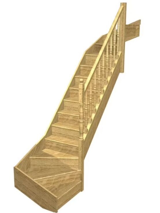 Escalier Faubourg Double quart tournant haut et bas rampe Antique | LAPEYRE SERVICES