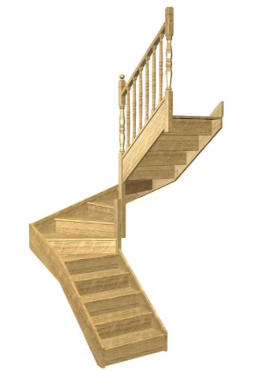 Escalier Faubourg double quart tournant intermédiaire rampe Antique | LAPEYRE SERVICES