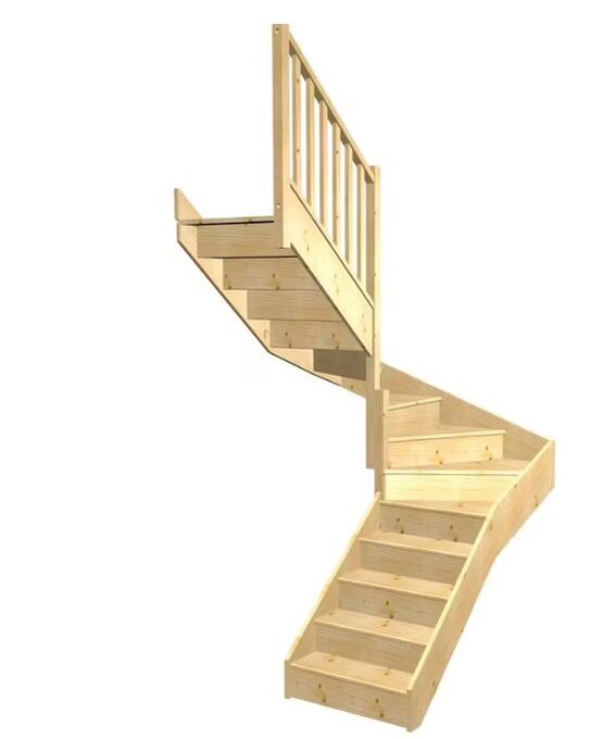 Escalier Faubourg double quart tournant intermédiaire rampe Moulure | LAPEYRE SERVICES
