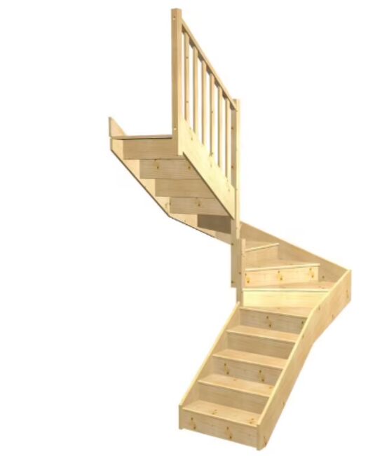 Escalier Faubourg double quart tournant intermédiaire sans rampe | LAPEYRE SERVICES