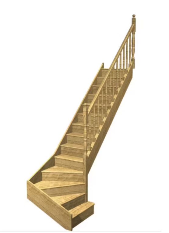Escalier Faubourg quart tournant bas marche débordante rampe Antique | LAPEYRE SERVICES