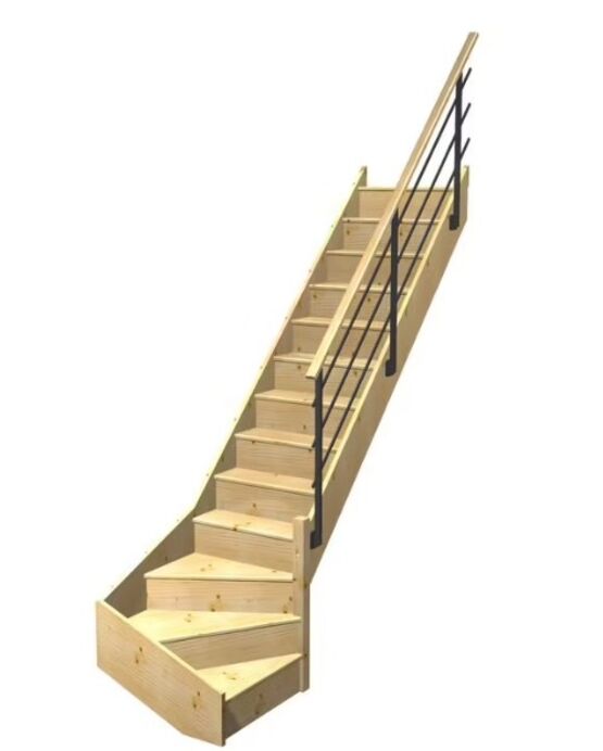 Escalier Faubourg quart tournant bas rampe Evan| LAPEYRE SERVICES