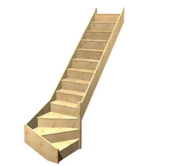 Escalier Faubourg quart tournant bas sans rampe | LAPEYRE SERVICES