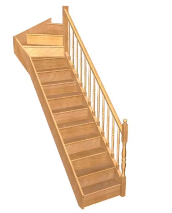 Escalier Faubourg quart tournant haut rampe Antique | Faubourg