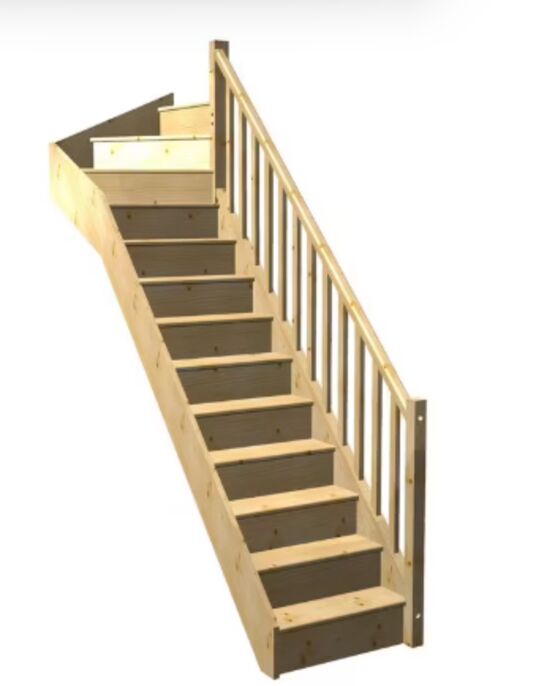 Escalier Faubourg quart tournant haut rampe Moulure | LAPEYRE SERVICES