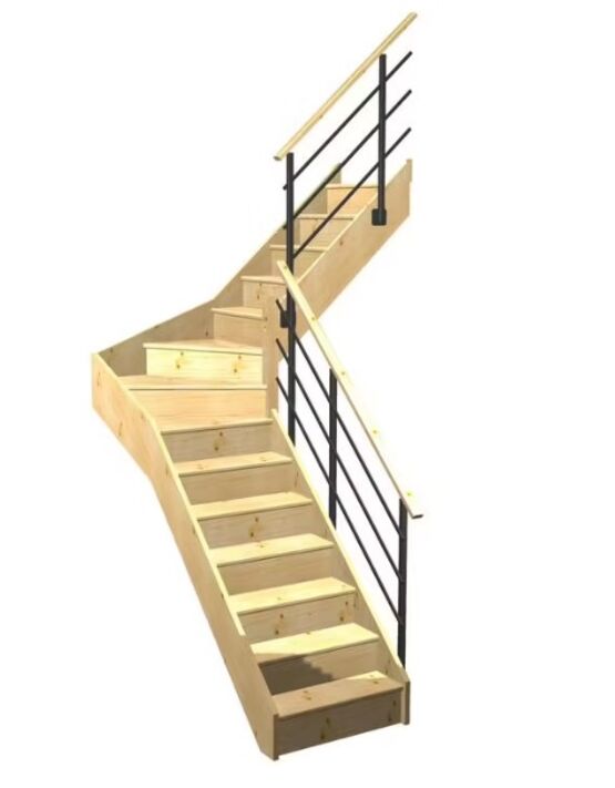 Escalier Faubourg quart tournant intermédiaire rampe Evan | LAPEYRE SERVICES