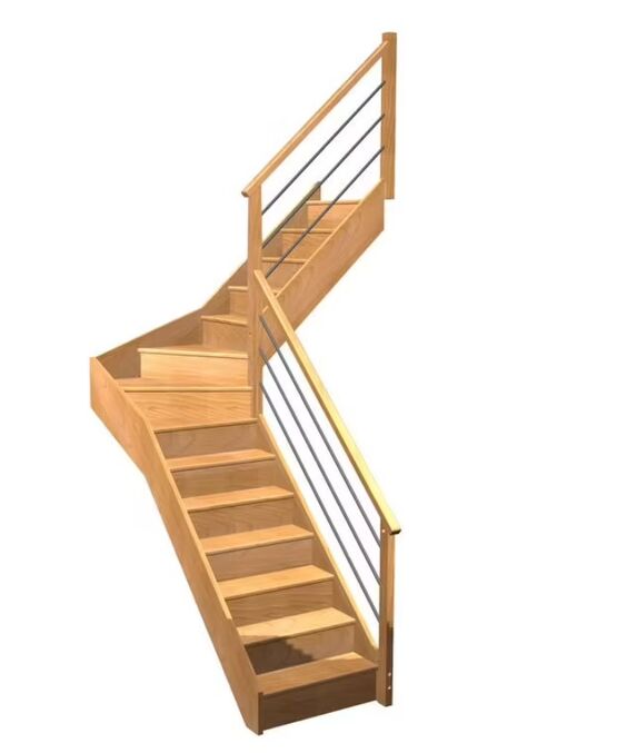 Escalier Faubourg quart tournant intermédiaire rampe Régate tubes acier | Régate