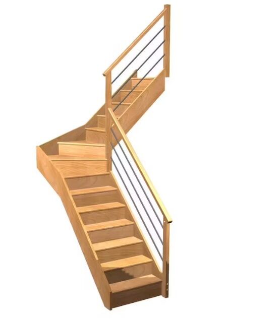 Escalier Faubourg quart tournant intermédiaire rampe Régate tubes inox | LAPEYRE SERVICES