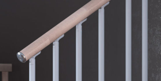 Escalier hélicoïdal à plan carré en acier et bois | Tekla Design  - produit présenté par RINTAL - VALEF