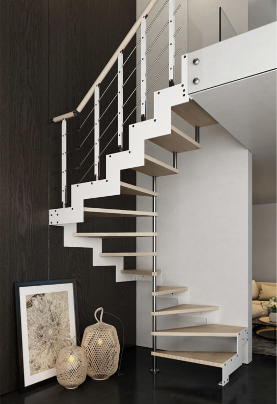 Escalier hélicoïdal avec plan carré | SPIRAL DAISY - produit présenté par RINTAL - VALEF