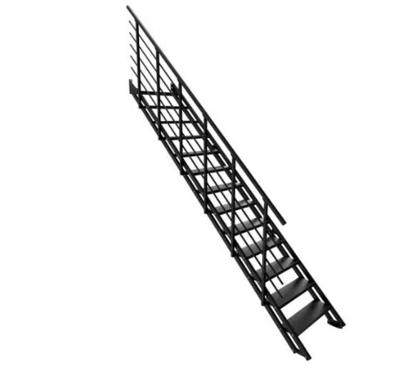 Escalier intérieur NEW YORK 2 droit 12 à 14 marches Métal Embossées | LAPEYRE SERVICES