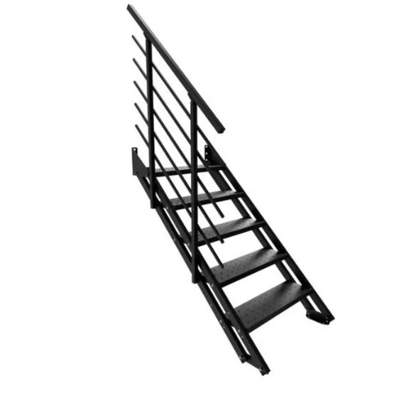 Escalier intérieur NEW YORK 2 droit 4 à 6 marches Métal Embossées | LAPEYRE SERVICES
