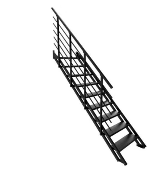 Escalier intérieur NEW YORK 2 droit 8 à 10 marches Métal Embossées | LAPEYRE SERVICES