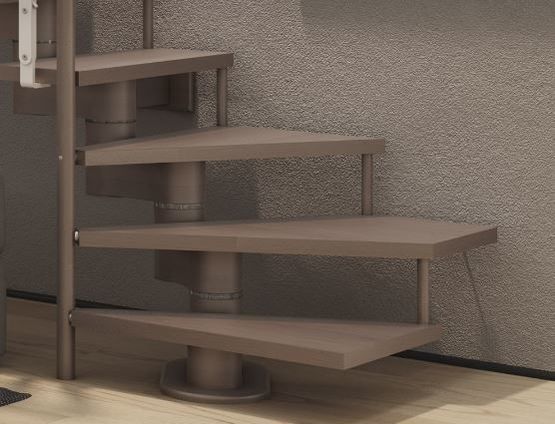  Escalier limon central autoportant en bois avec conception modulaire | Gamma - RINTAL - VALEF