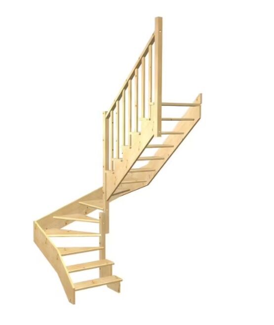 Escalier Ouessant double quart tournant intermédiaire sans rampe | LAPEYRE SERVICES