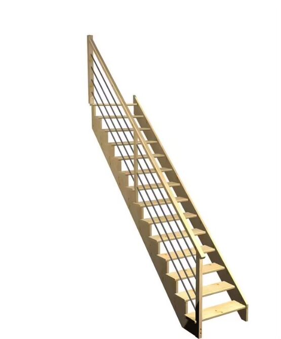 Escalier Ouessant droit rampe Régate tubes acier | LAPEYRE SERVICES 