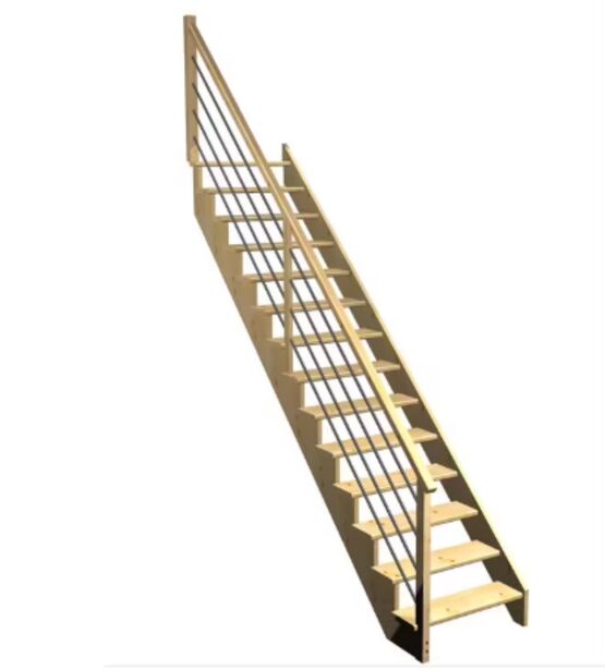 Escalier Ouessant droit rampe Régate tubes inox | LAPEYRE SERVICES
