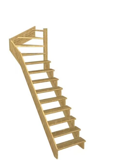 Escalier Ouessant quart tournant haut sans rampe | LAPEYRE SERVICES