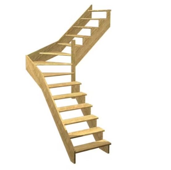 Escalier Ouessant quart tournant intermédiaire sans rampe | LAPEYRE SERVICES