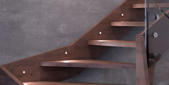  Escaliers en bois sur mesure pour intérieur | Brick - RINTAL - VALEF