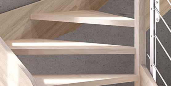 Escaliers en bois sur mesure pour intérieur | Brick - produit présenté par RINTAL - VALEF