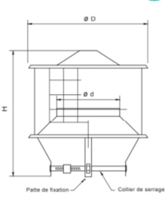  Extracteur statique pour la ventilation naturelle - conduit diamètre 140 à 159 mm | AST1 - Extracteurs