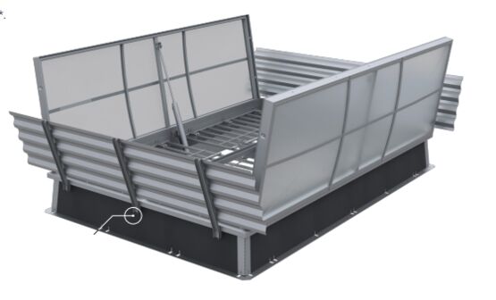  Exutoire de fumées double vantail pour couverture étanchéité | Ecofeu DV Ultra HPA +  - Exutoires et accès toiture