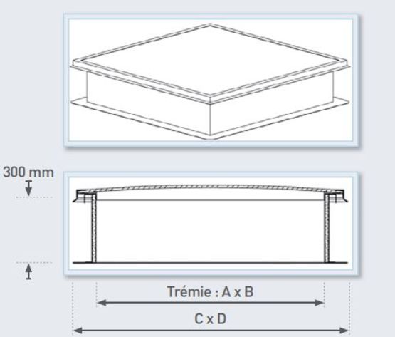 Exutoire DENFC à commande pneumatique pour toitures étanches | DP510 Etanchéité - produit présenté par 2CA CONCEPT COMPOSITES AUVERGNE