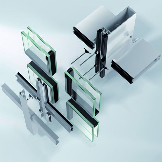  Façade rideau à profilés aluminium très fins | FWS 35 Panoramic Design - Murs rideaux en verre parclosé
