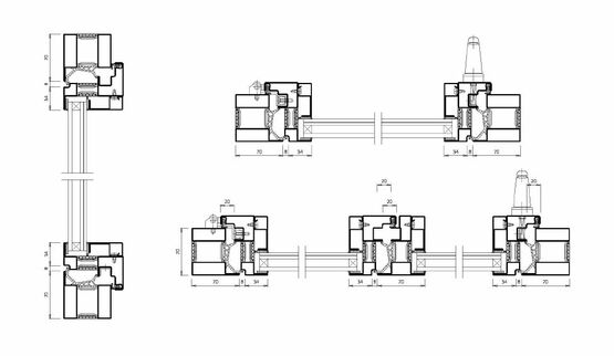  Fenêtre 1 vantail / 2 vantaux en acier à rupture de ponts thermiques | Gamme SteelTeq  - Autres accessoires de quincaillerie