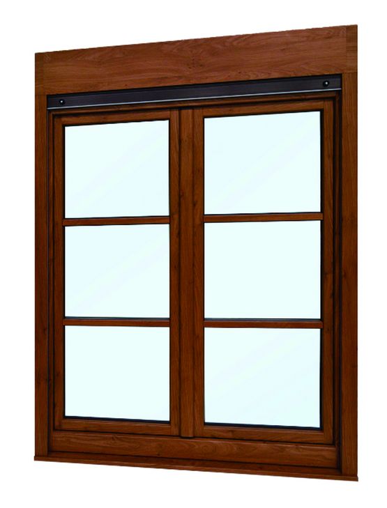 Fenêtre aspect bois imitant l'assemblage tenon-mortaise | PVC Homkia Bois